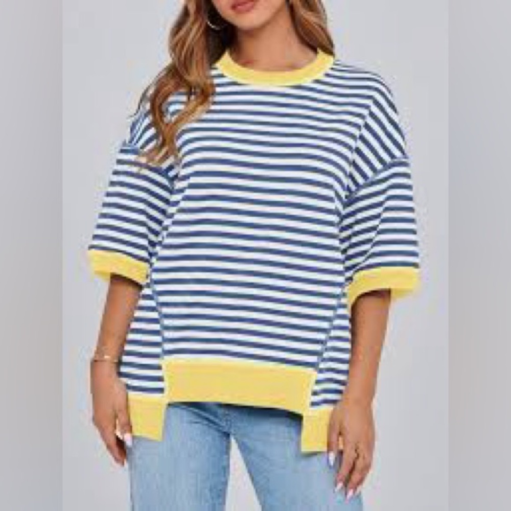Baby doll Blue and Yellow Sweatshirt
